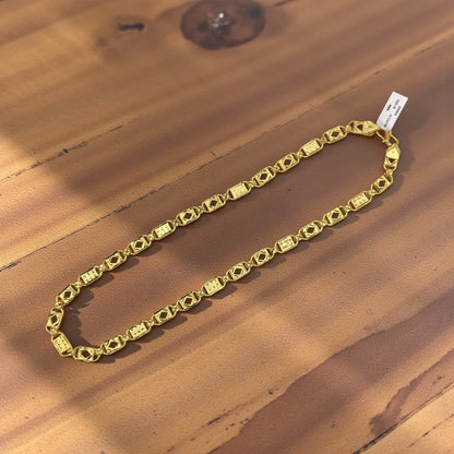 KING’S HERITAGE LINK GOLD 20 INCH MEN’S CHAIN