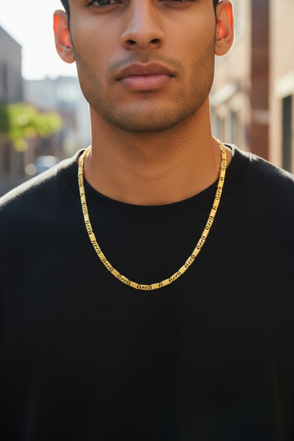 SOVEREIGN GRID GOLD NAWABI 20 INCH MEN’S CHAIN