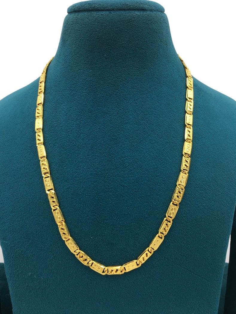 SOVEREIGN GRID GOLD NAWABI 20 INCH MEN’S CHAIN