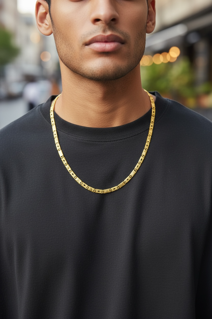 SOVERIGN CREST NAWABI GOLD NAWABI 20 INCH MEN’S CHAIN