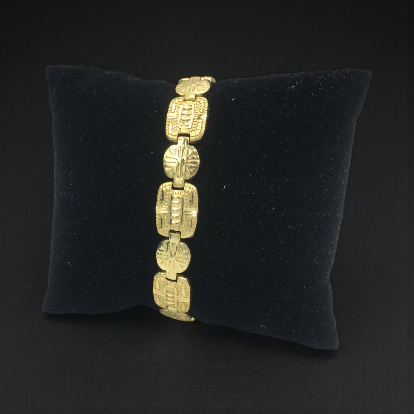 HERITAGE LINK MICRO GOLD PLATED BRACELET FOR MEN | PREMIUM BRASS BRACELET