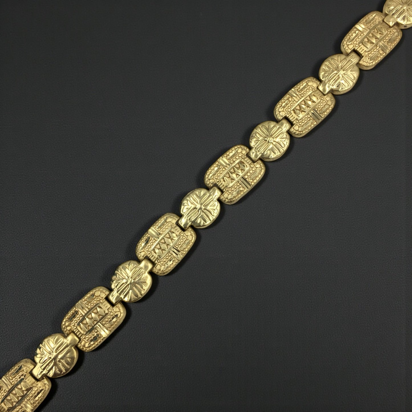 HERITAGE LINK MICRO GOLD PLATED BRACELET FOR MEN | PREMIUM BRASS BRACELET