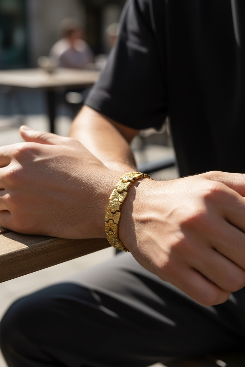 RAJTILAK GOLD MEN'S BRACELET