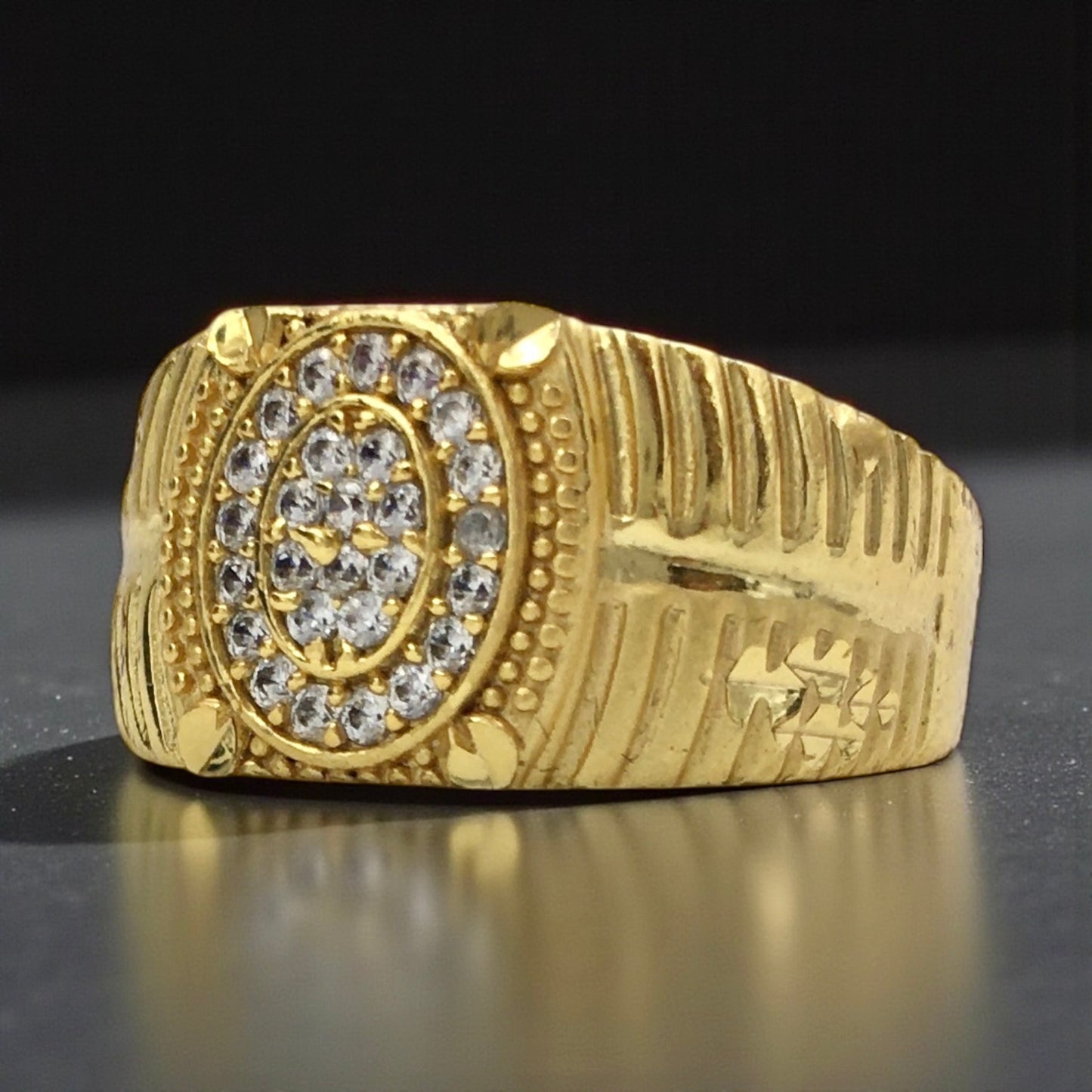 ROYAL OVAL EMBLEM DIAMOND MEN'S RING
