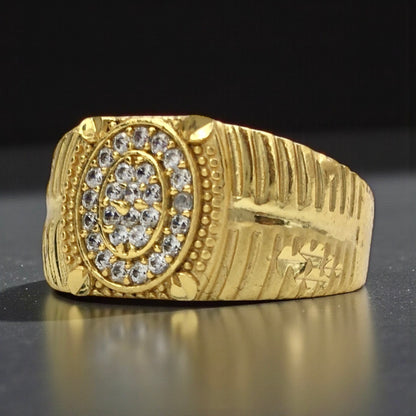 ROYAL OVAL EMBLEM DIAMOND MEN'S RING
