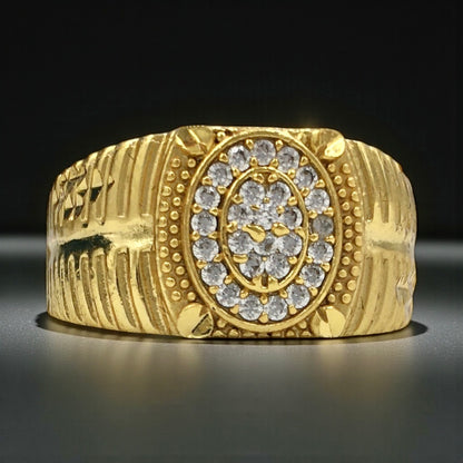ROYAL OVAL EMBLEM DIAMOND MEN'S RING