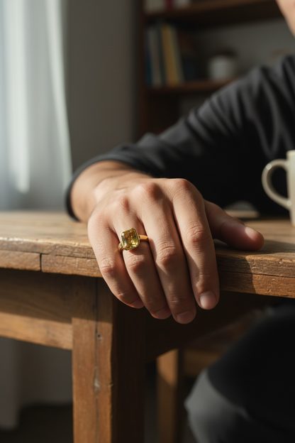 SOLAR CREST DIAMOND MEN'S RING