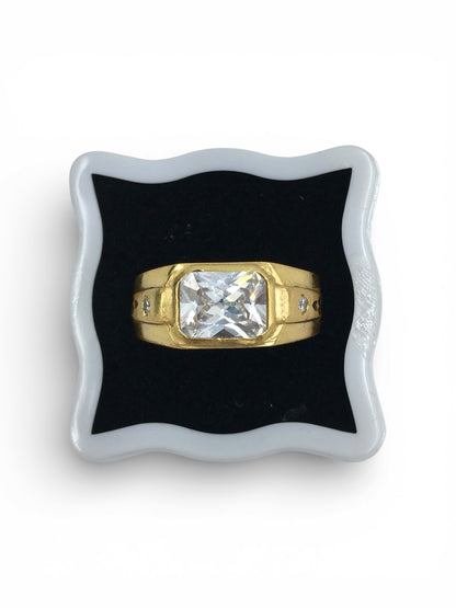 PLATINUM DOMINION MEN'S RING