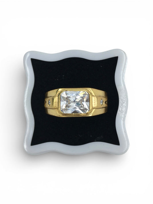 PLATINUM DOMINION MEN'S RING