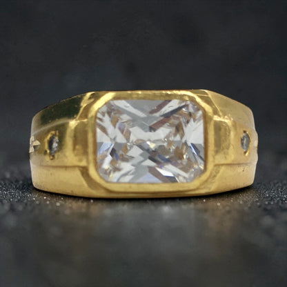 PLATINUM DOMINION MEN'S RING