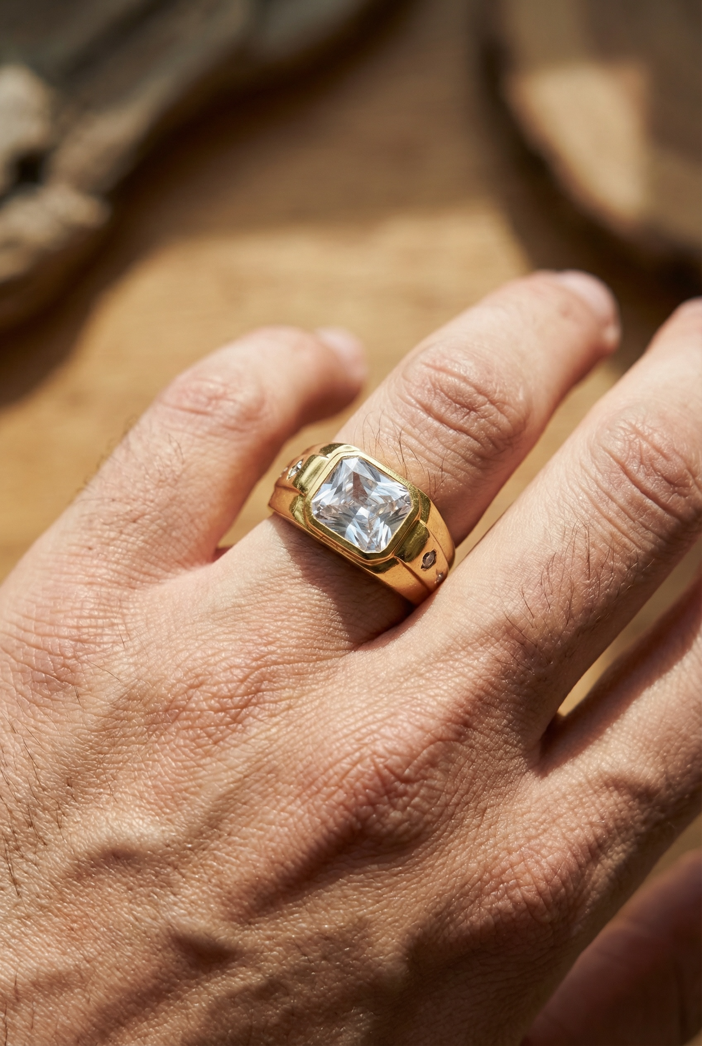 PLATINUM DOMINION MEN'S RING