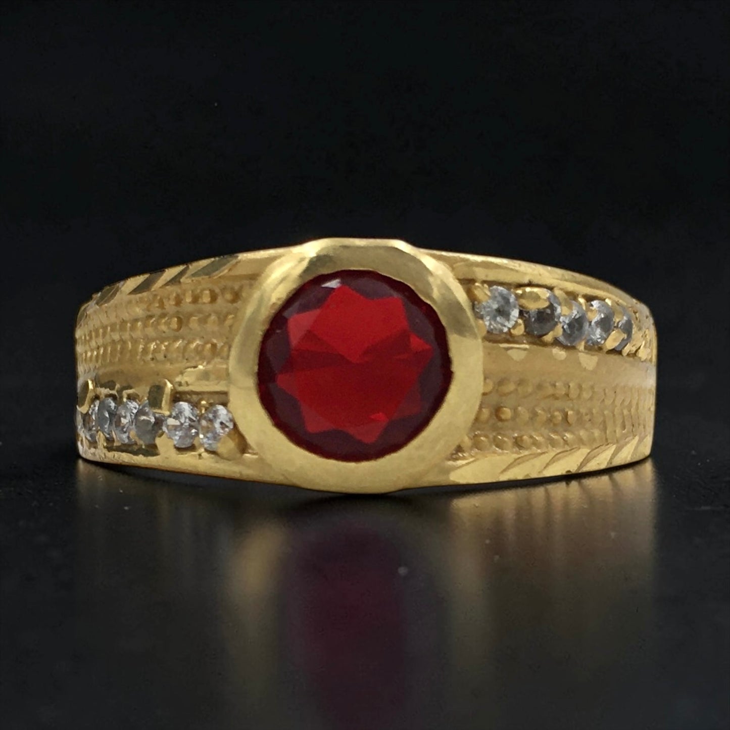 RUBY MONARCH MEN'S RING