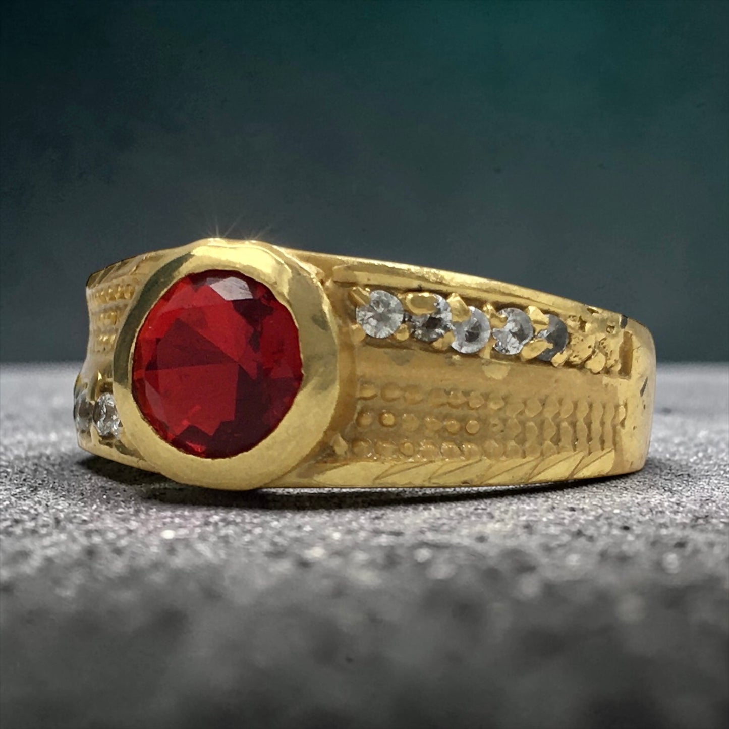 RUBY MONARCH MEN'S RING