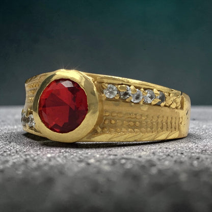 RUBY MONARCH MEN'S RING