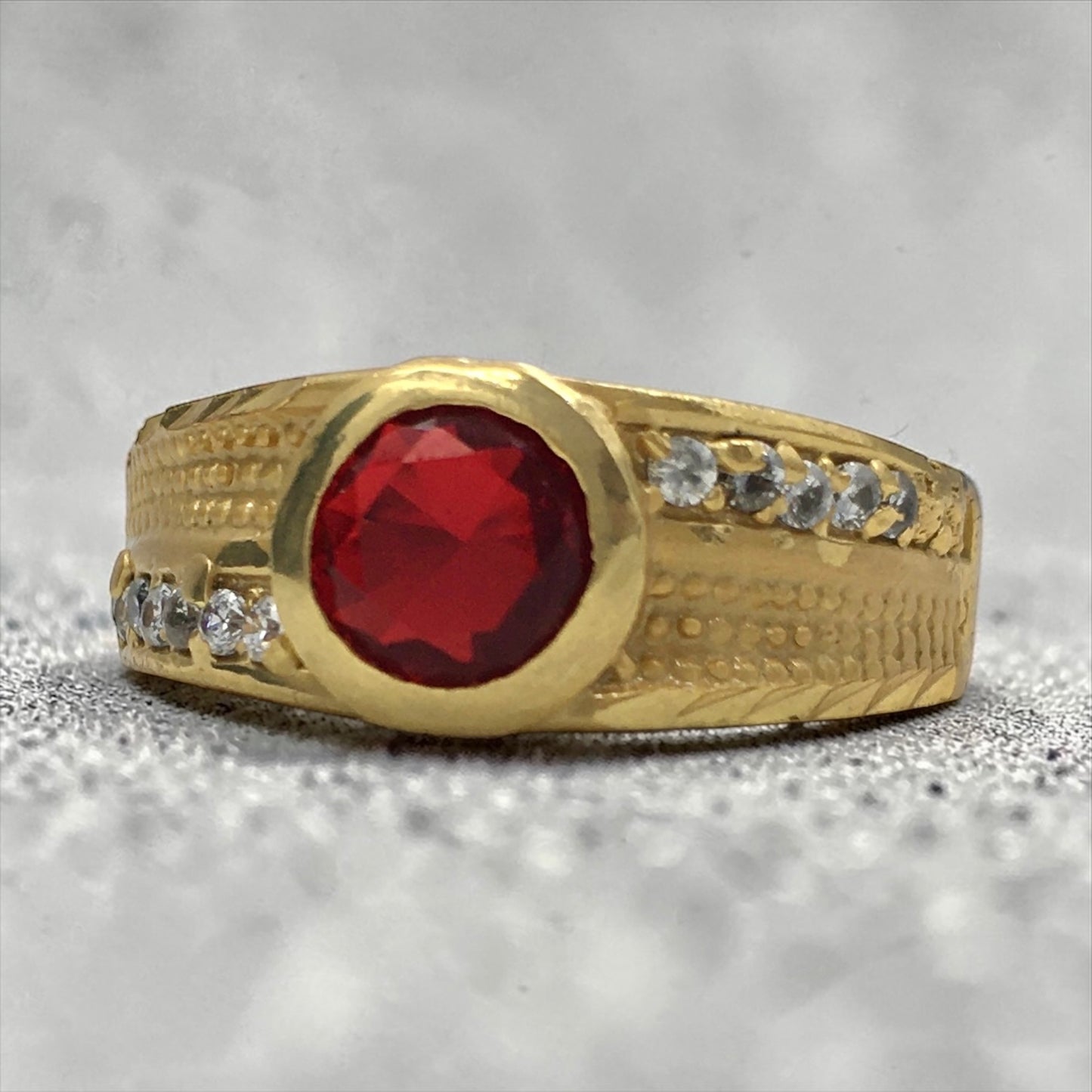 RUBY MONARCH MEN'S RING