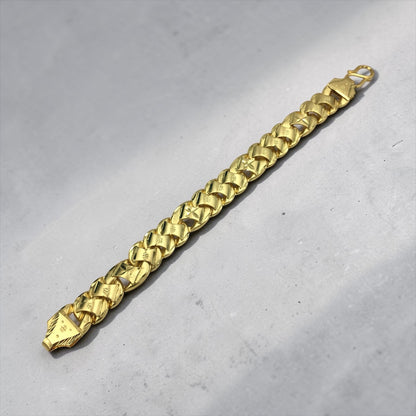 REGAL EDGE LINK GOLD MEN'S BRACELET