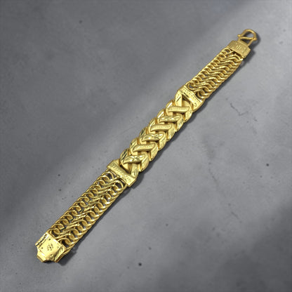 COMMANDER CROWN LINK GOLD MEN'S BRACELET
