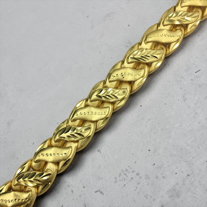 SIGNATURE ELITE BAND MICRO GOLD PLATED BRACELET FOR MEN | PREMIUM BRASS MEN'S BRACELET
