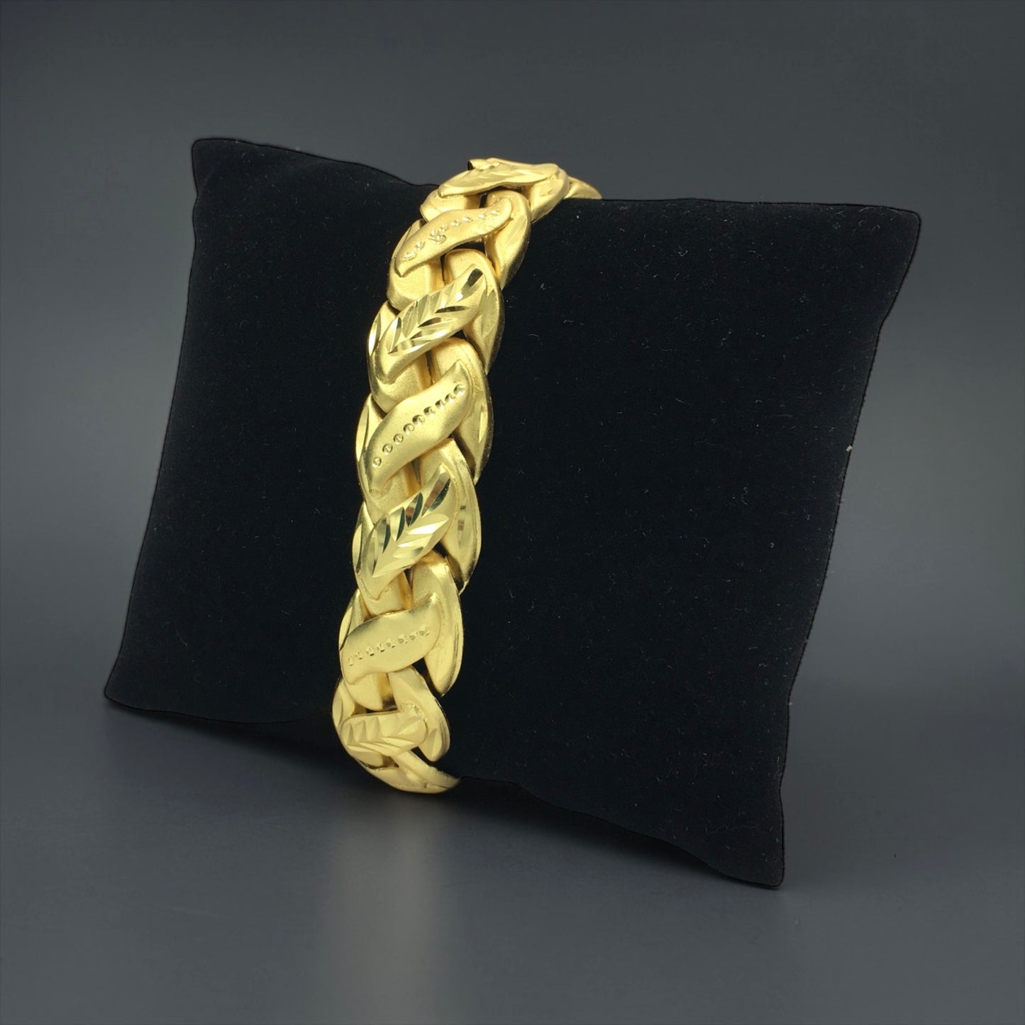 SIGNATURE ELITE BAND MICRO GOLD PLATED BRACELET FOR MEN | PREMIUM BRASS MEN'S BRACELET