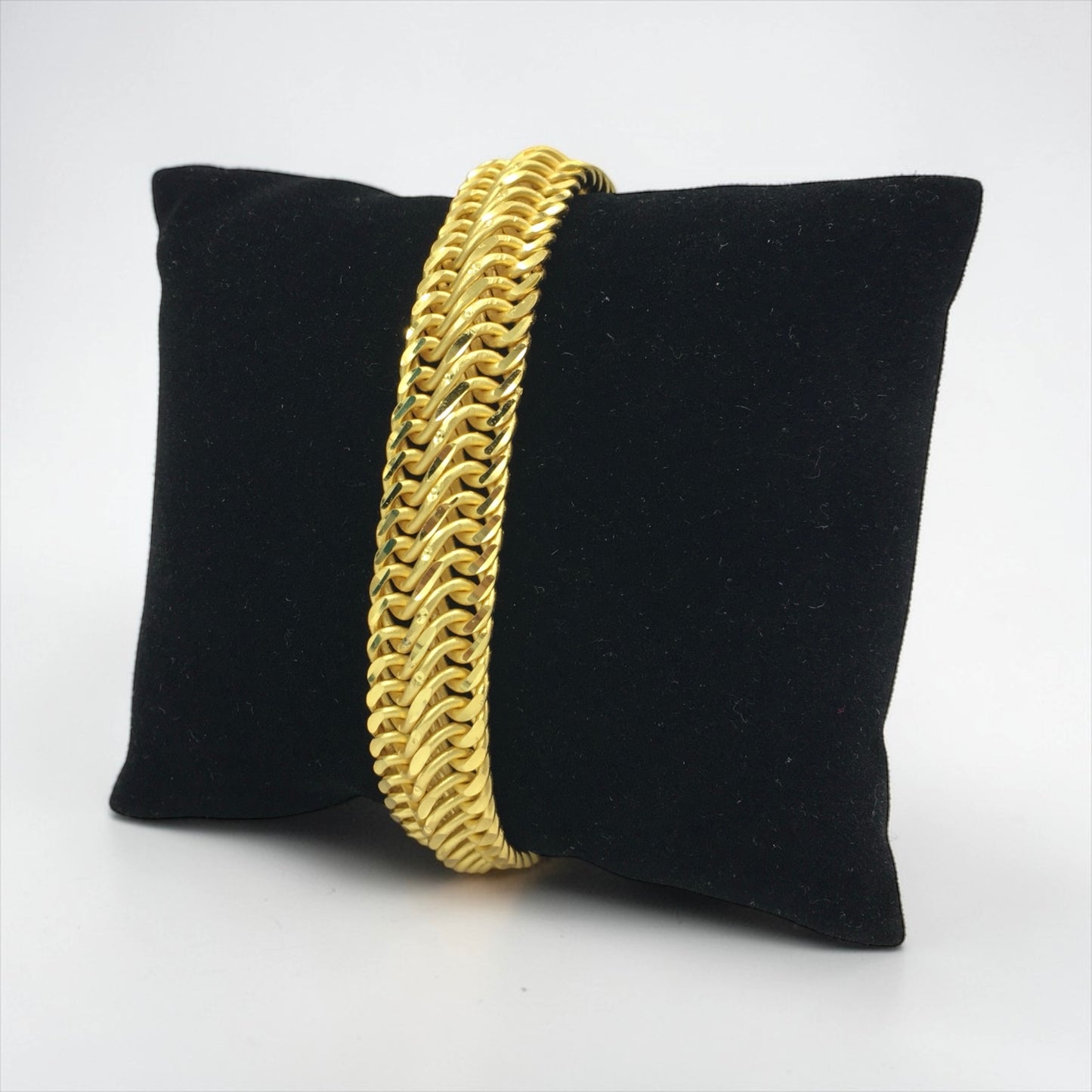 SOVEREIGN PRESTIGE BAND MICRO GOLD PLATED BRACELET FOR MEN | PREMIUM BRASS MEN'S BRACELET