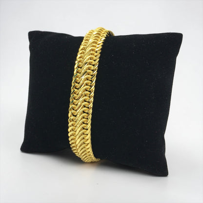 SOVEREIGN PRESTIGE BAND MICRO GOLD PLATED BRACELET FOR MEN | PREMIUM BRASS MEN'S BRACELET