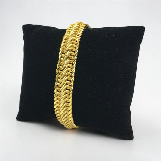 SOVEREIGN PRESTIGE BAND MICRO GOLD PLATED BRACELET FOR MEN | PREMIUM BRASS MEN'S BRACELET