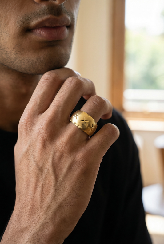 TRI BLOOM EDGE MEN'S RING