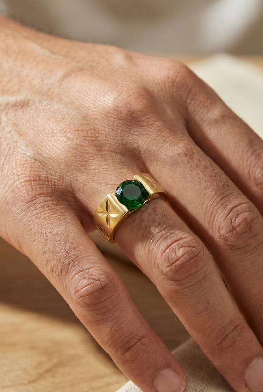 EMERALD TITAN MEN'S RING