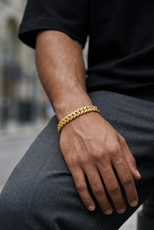 ROYAL CURB GOLD MEN'S BRACELET