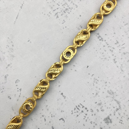 MODERN LOOP DESIGN GOLD MEN'S BRACELET