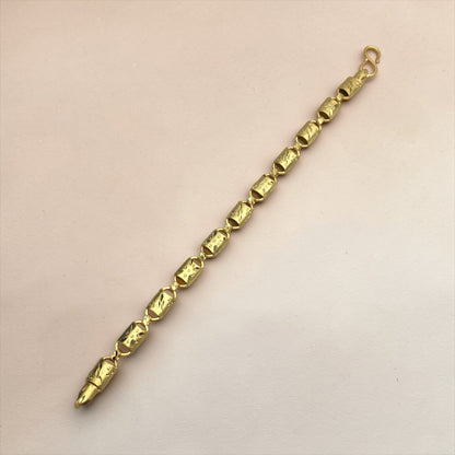 CLASSIC BLOCK LINK GOLD MEN'S BRACELET