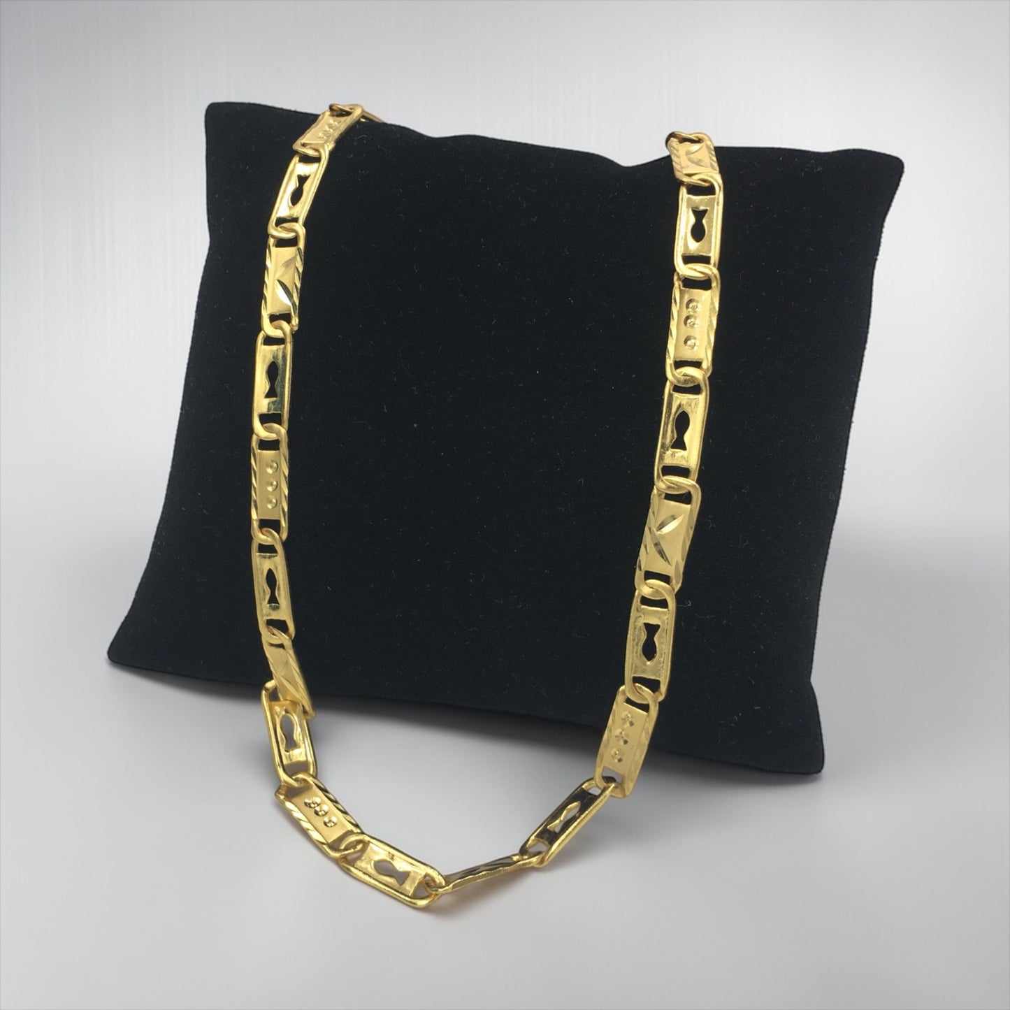 IMPERIAL RECTANGULAR LINK GOLD 20 INCH MEN’S CHAIN