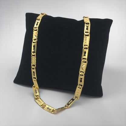 IMPERIAL RECTANGULAR LINK GOLD 20 INCH MEN’S CHAIN
