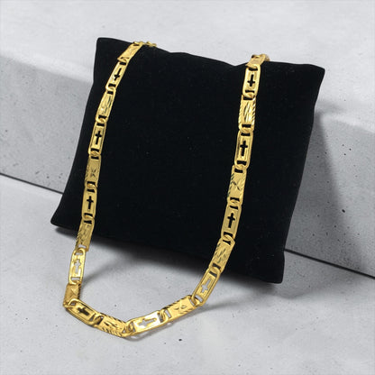 IMPERIAL RECTANGULAR LINK GOLD 20 INCH MEN’S CHAIN