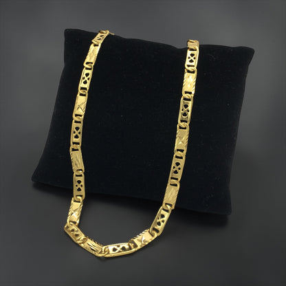 IMPERIAL RECTANGULAR LINK GOLD 20 INCH MEN’S CHAIN