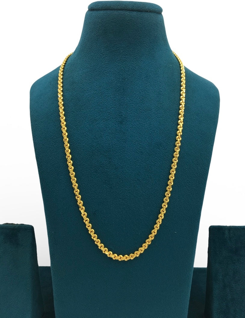 PREMIUM ROPE BRAID GOLD FINISH MEN’S CHAIN
