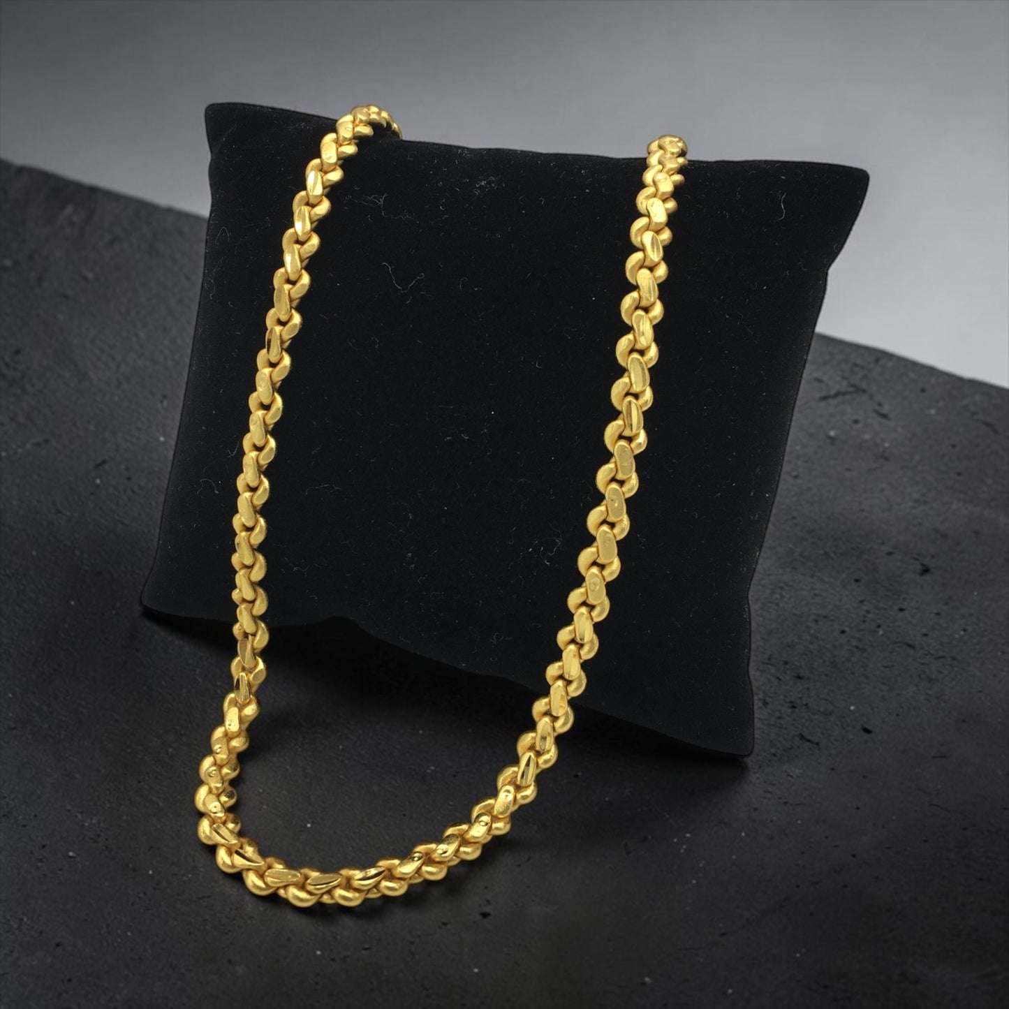 PREMIUM ROPE BRAID GOLD FINISH MEN’S CHAIN