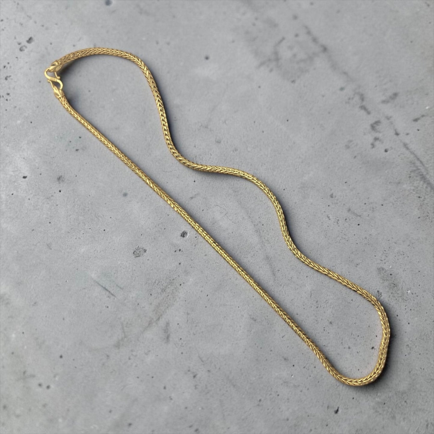 PREMIUM WHEAT LINK GOLD FINISH MEN’S CHAIN