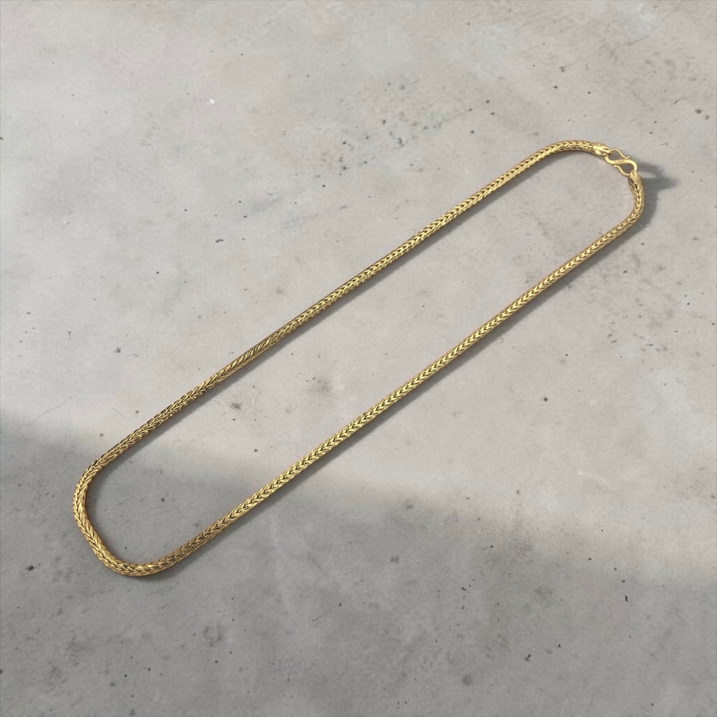 PREMIUM WHEAT LINK GOLD FINISH MEN’S CHAIN