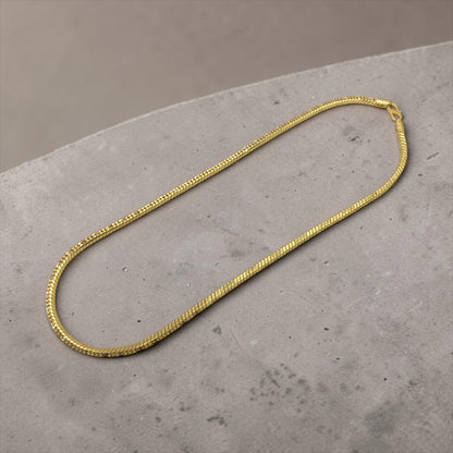AURAFLOW GOLD FINISH SNAKE CHAIN FOR MEN