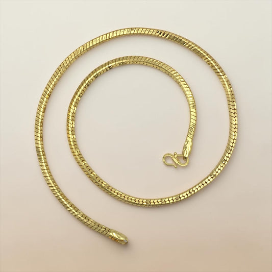 AURAFLOW GOLD FINISH SNAKE CHAIN FOR MEN