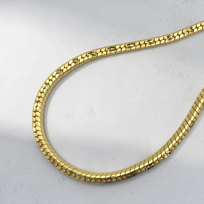 AURAFLOW GOLD FINISH SNAKE CHAIN FOR MEN