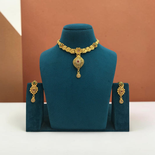 MINIMAL RAJWADI CHOKER NECKLACE SET