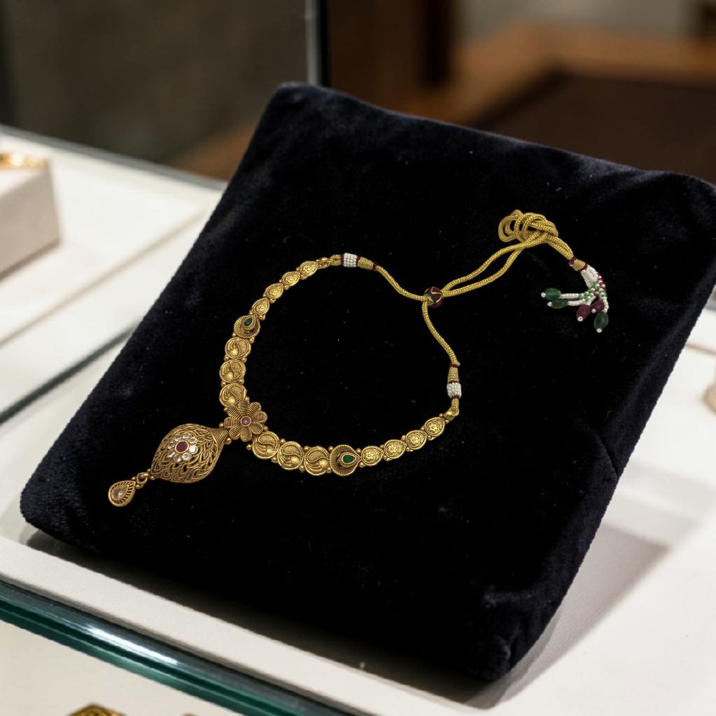 MINIMAL RAJWADI CHOKER NECKLACE SET