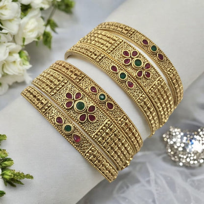 PRANITHA RAJWADI BRASS BANGLES
