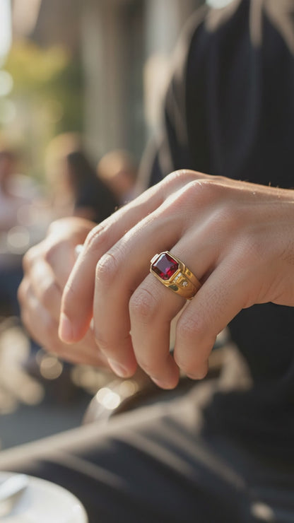 CRIMSON AUTHORITY MEN'S RING