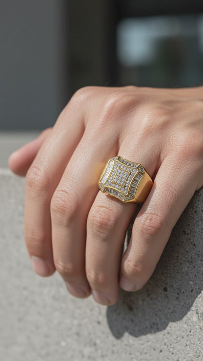 SAMRAT DIAMOND SIGNET RING